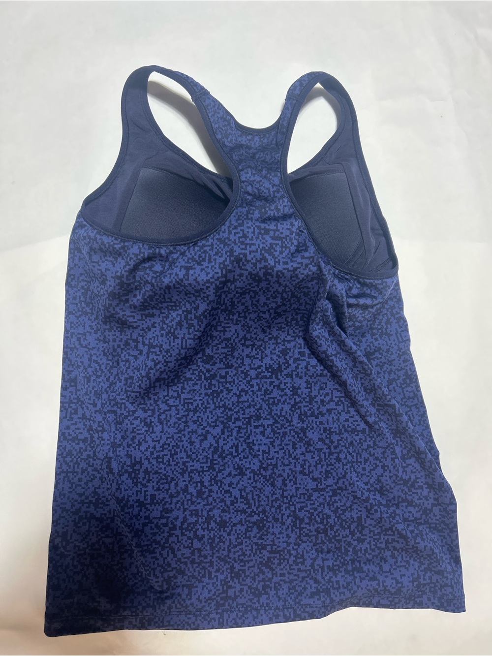 Uniqlo Navy Pixel-Pattern Racerback Tank - Picture 2 of 5
